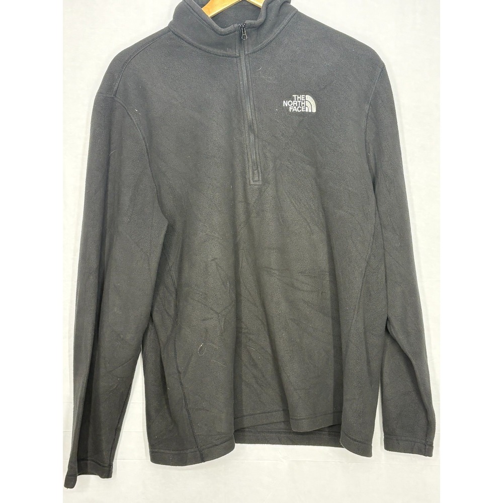 The North Face Pullover Sweatshirt Mens Gray 1/4 Zip Fleece Outdoor Mock Neck L